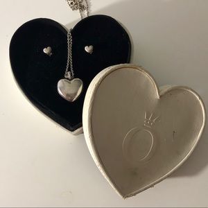 Pandora Heart Pendant & Earrings set